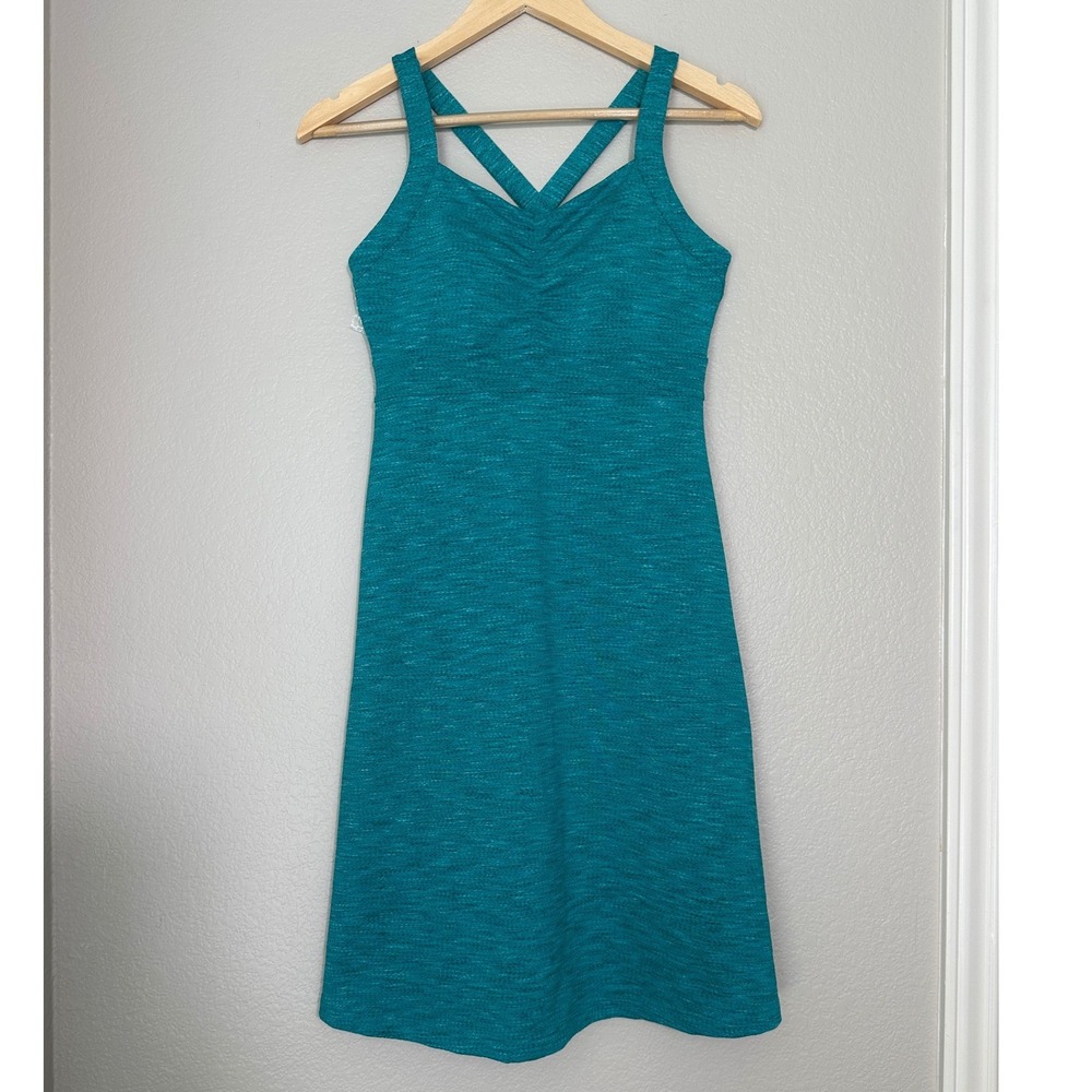 Title Nine Athletic Dress Womens Small Teal Cross Back Active Outdoors Hiking